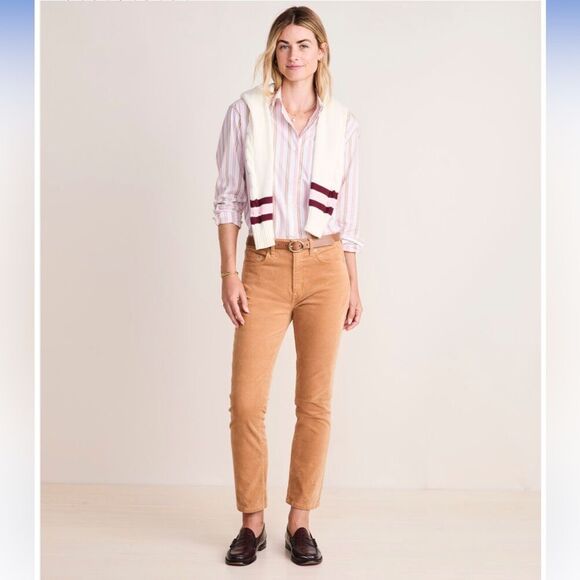 Vineyard Vines XS-XL White Pink Stripes Oversized Poplin Button Down Shirt - Picture 5 of 16